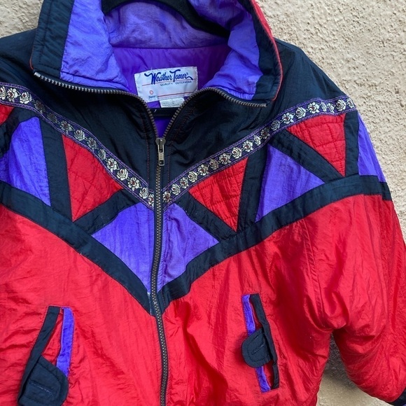 Women's Vintage Weather Tamer Jacket Multicolor Western NO SIZE Nylon Full Zip - Picture 11 of 14